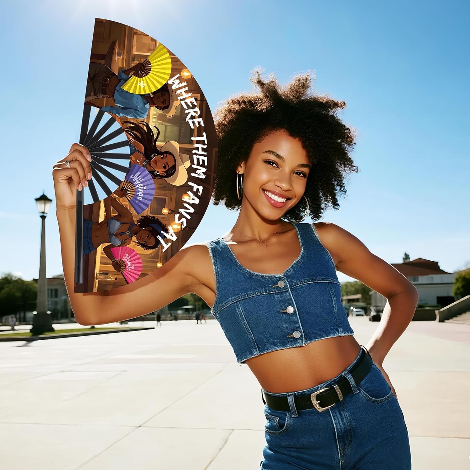 Fans for Line Dancing, Hand Fan Foldable,Clacking Fans for Line Dancing, Clack Fan,26in
