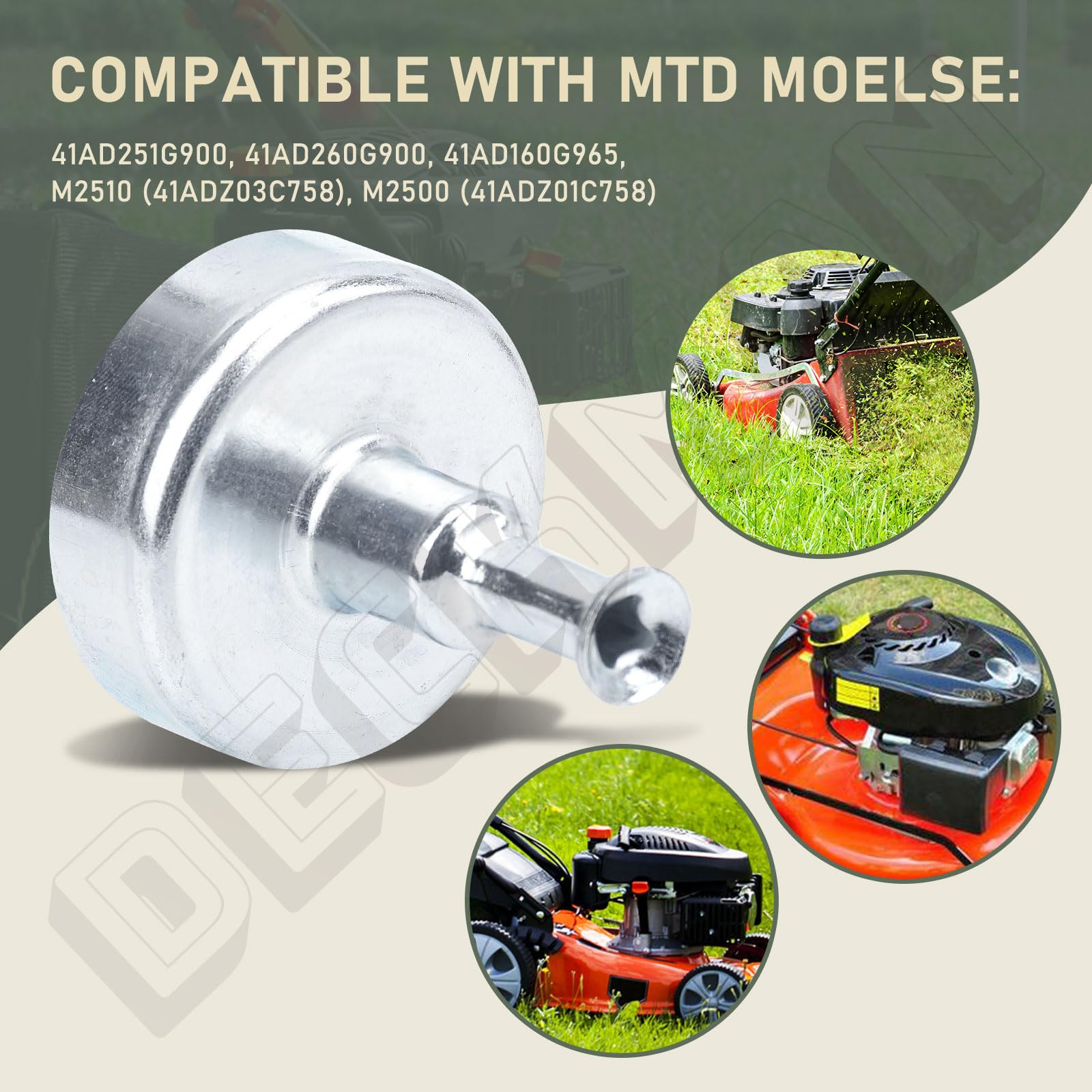 753-05860 Conjunto de embrague para Craftsman MTD Bolens Craftsman Huskee Troy-Bilt, 753-05860 Conjunto de embrague con tambor pequeño reemplaza 753-08114 791-182369 316711370