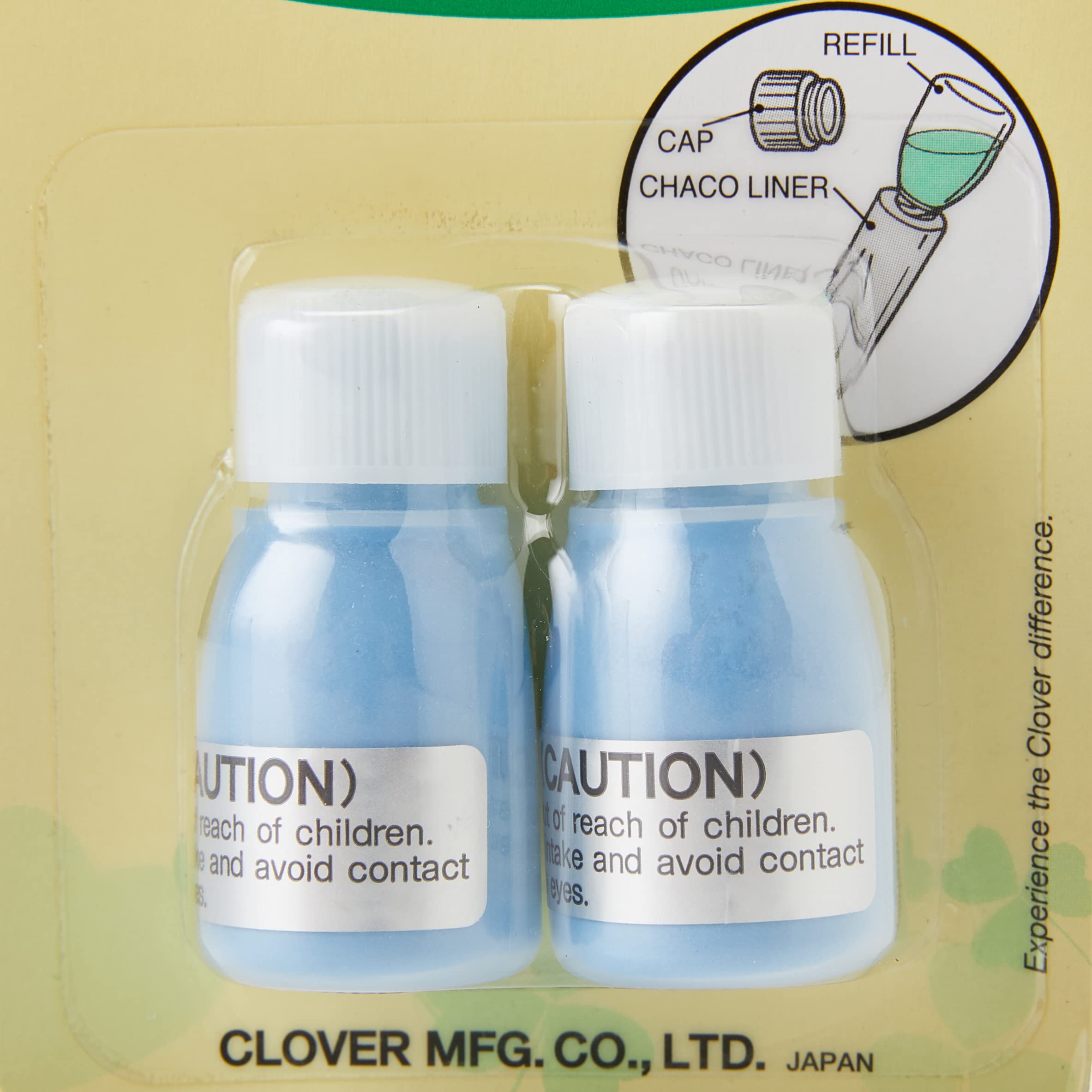Clover 470/B Poudre de craie pour Chaco 2 x 2,8 g Bleu