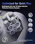 EasySMX X05Pro Wireless PC Gaming Controller with Smart Charging Dock – Full Quiet Buttons, Dual-Stage Linear Triggers, 8-Way D-Pad, Programmable Buttons, Hall Effect Joysticks, 1000mAh Long Battery Life, 1000Hz Polling Rate, Compatible with PC/Switc