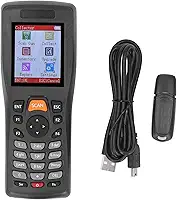 Brilluxa 1D Barcode Scanner Coletor de dados sem fio de 2,4 GHz Scanner de inventário portátil com tela colorida TFT de 2,2 polegadas, leitor PDT portátil sem fio para loja,