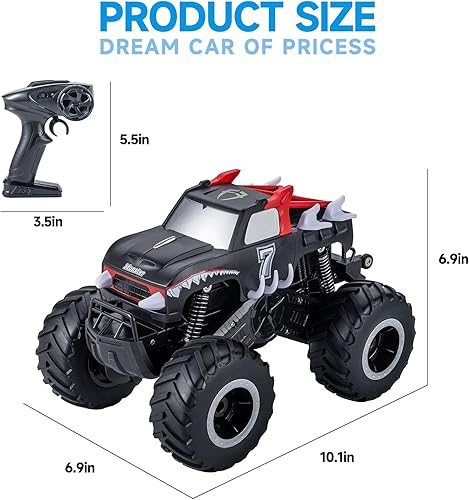 Miniatura 8 de Carox Juguete de coche anfibio a control remoto para niños, camión RC todoterreno giratorio de 360 para todo terreno, 116 IPX7, impermeable, autos