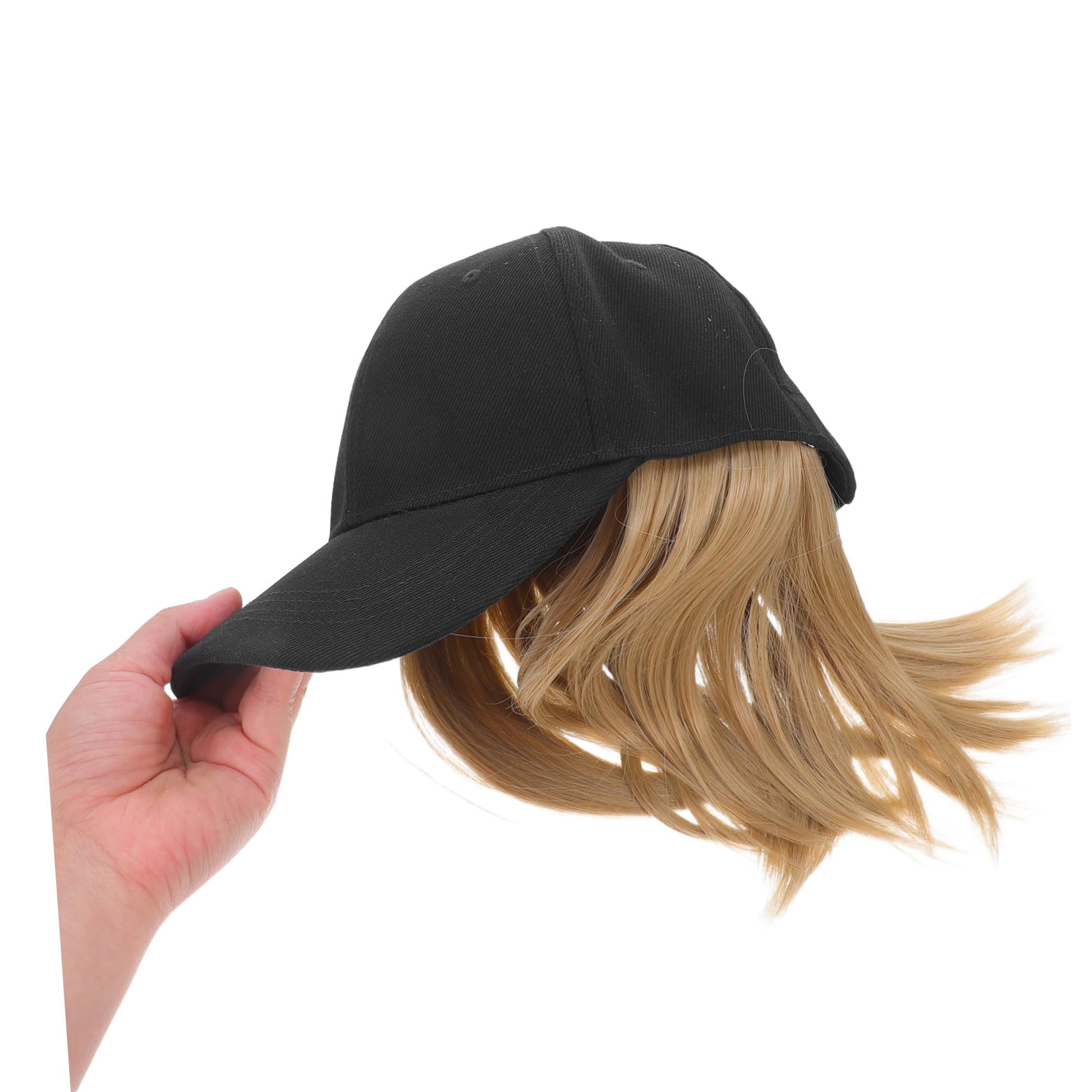 Peluca At118-107 con Gorra para Mujer de Béisbol Corta y Recta