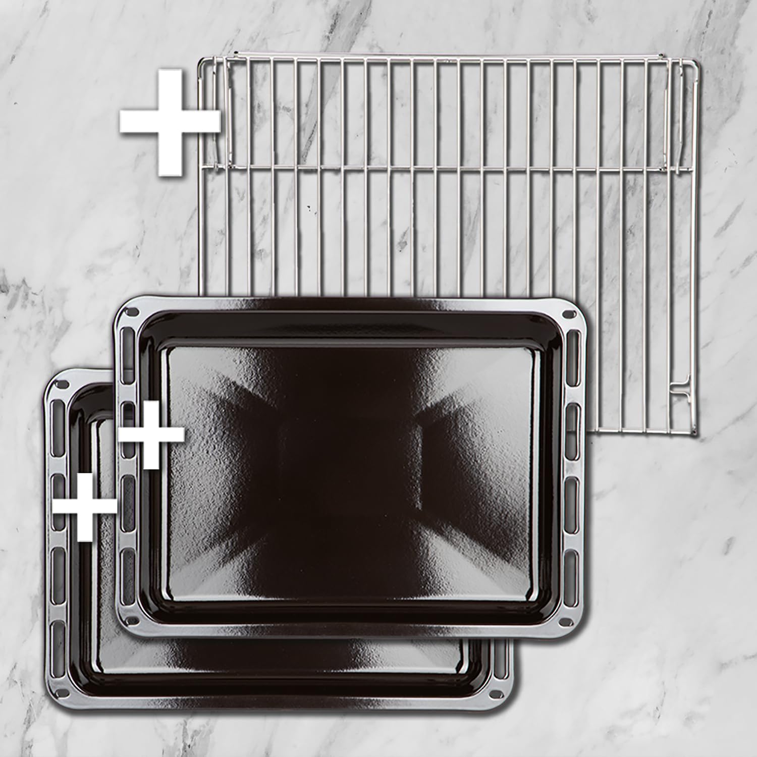 Herdset: 60cm Einbaubackofen EB8010ED + 60cm Induktionskochfeld IH85901FZ | Grill | Umluft | Heißluft | Teleskopauszüge | Automatik-Timer | 2-fach Wärmeschutzverglasung | SET8010IH592FZ