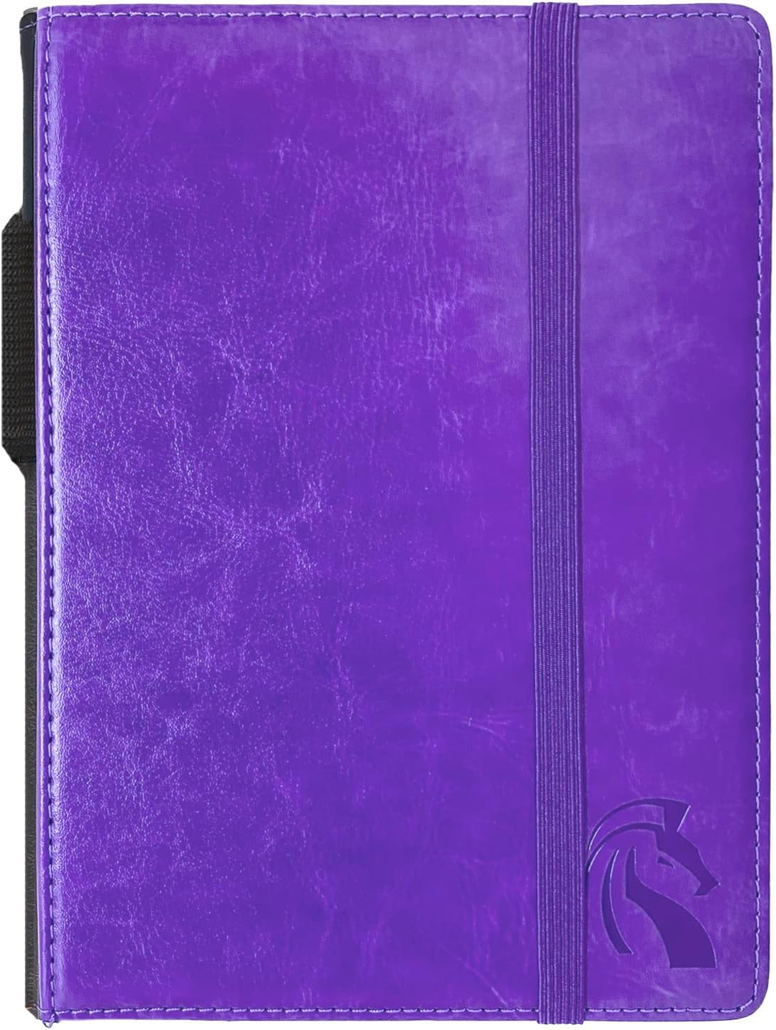 Hardcover Purple Notebook - A5 Lined Journal For Writing - 100GSM Hardback Purple Journal For Women/Men for Business, Office, Work - 216 Perforated Lined Paper - Faux Leather Journal Ruled