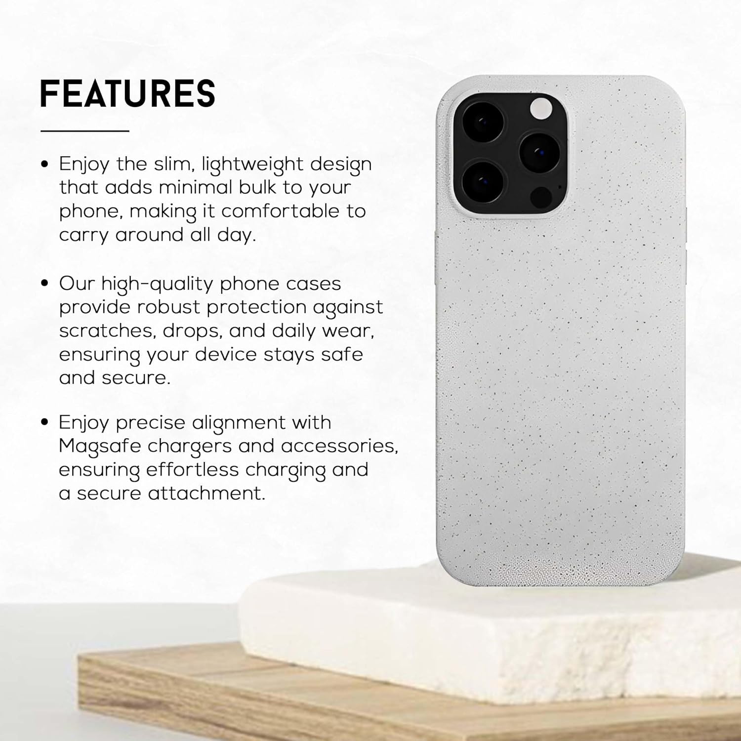 EMF Protection and Anti Radiation Liquid Silicone Shungite Case for iPhones, 5G Shield Reduction, Lightweight Protective Back Cover (Beige, 14 Pro) - Image 8