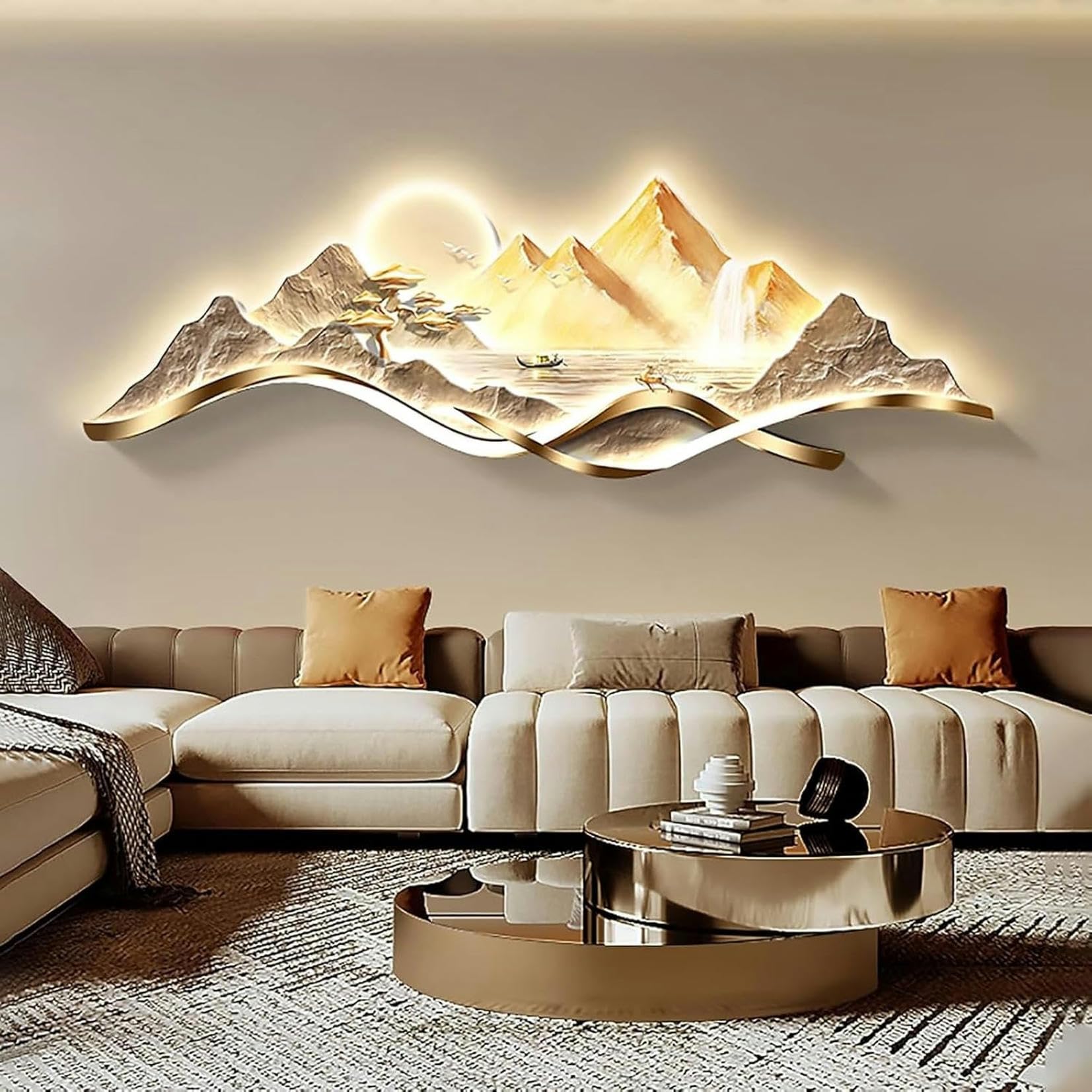Art mural moderne d'exception sculpture en relief 3D faite main