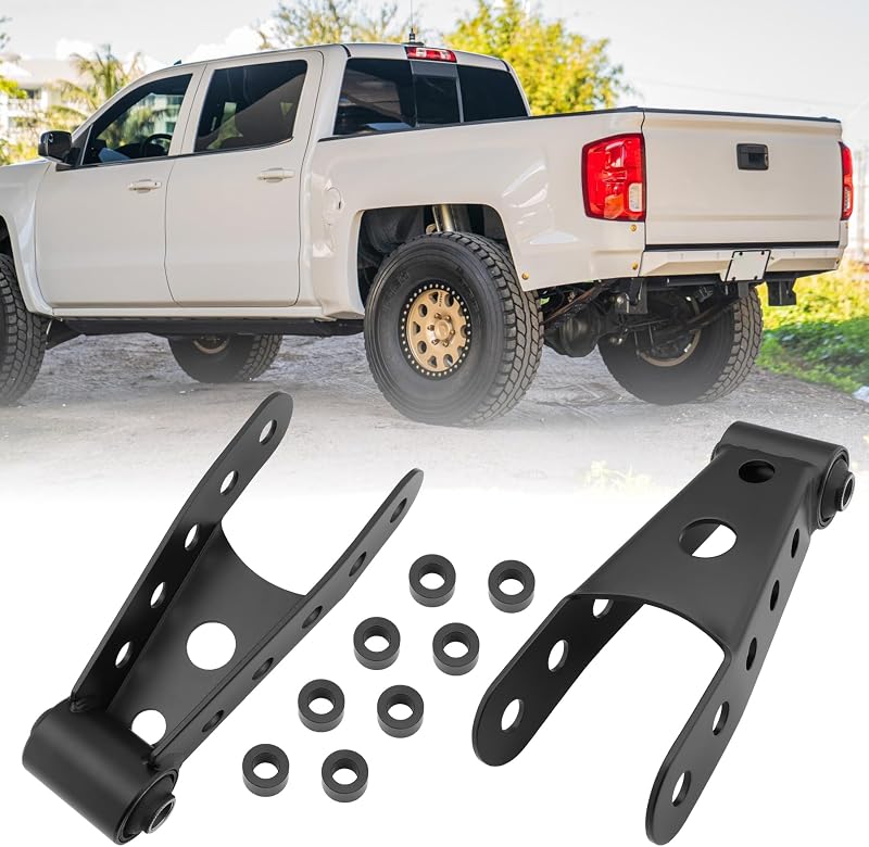 Kit de Grampos de Rebaixamento Traseiro ATRACYPART 5,08 a 7,62 cm para Silverado 1500 – 2 unidades