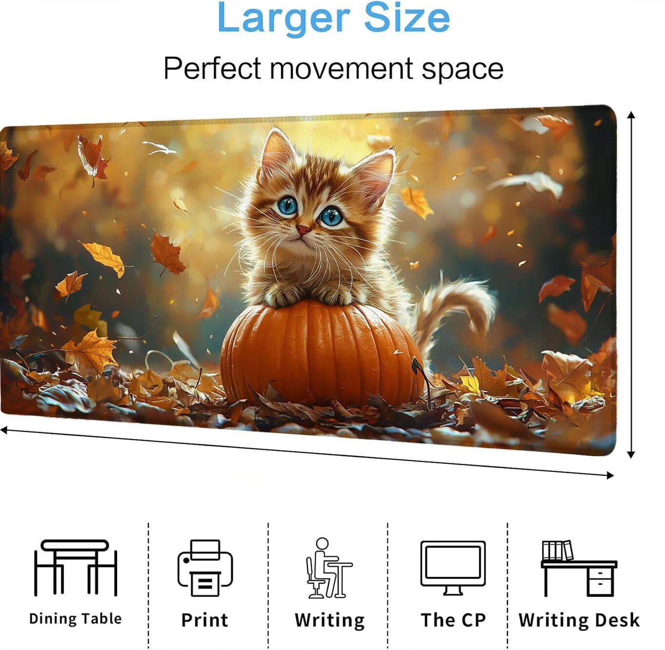 Podkładka pod mysz, podkładka pod mysz XXL 1200 x 600 mm podkładka pod mysz dla graczy, wodoodporna gumowa podstawa, duża podkładka pod mysz do gier na biurko szyte krawędzie wodoodporna