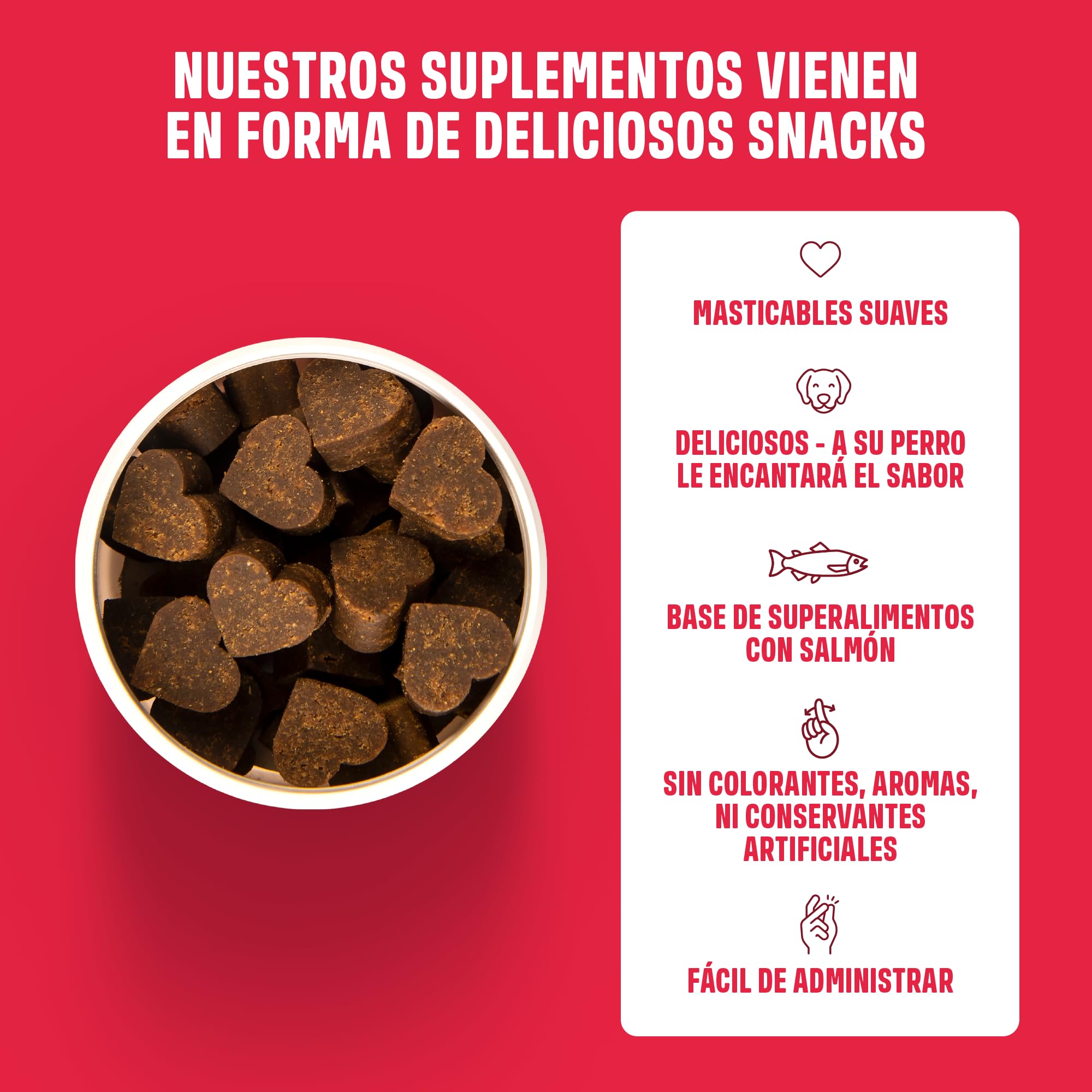 ivvi Allergy Immunity para perros – contra las alergias y picazón y para fortalecer el sistema inmunológico - 60 deliciosos snacks (270g) con salmón