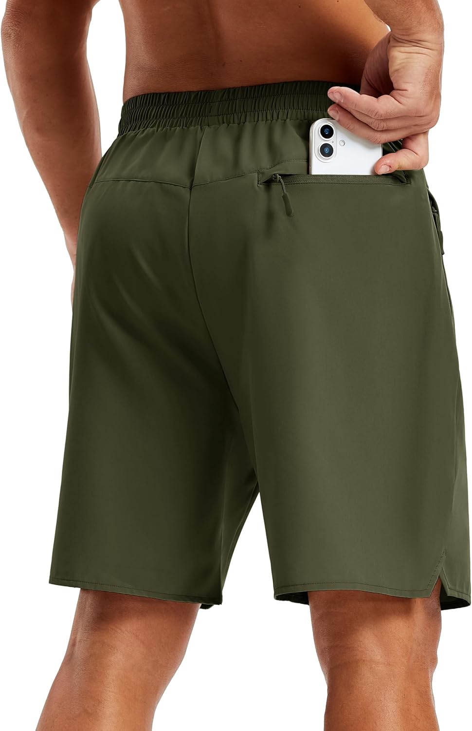 TACVASEN Men's Athletic Running Shorts with Zipper Pocket 7" Quick Dry Gym Workout Shorts Summer Outdoor Hiking - Image 2