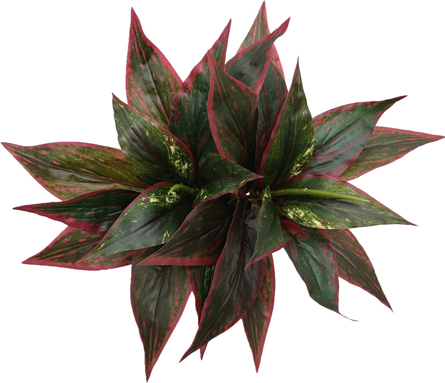 Artificial Agave Fake Plants Red 2 Pack, 10 Inches Faux Shrubs Flowers Grass Plant for Wedding Party Office Indoor Outdoor Home Yard Garden Greenery Leaves Decor UV Resistant Planter Filler Decoration