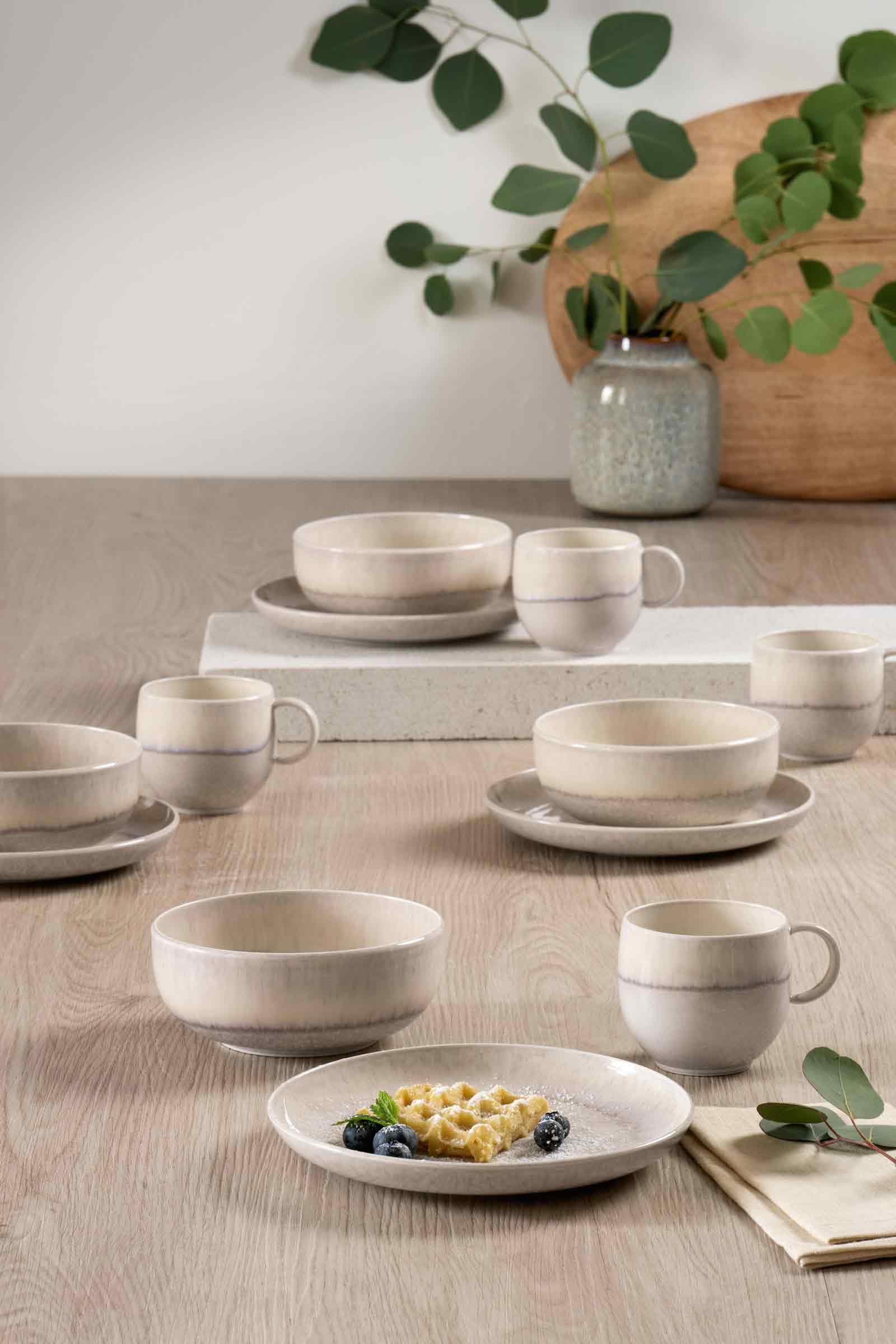 like. by Villeroy & Boch Perlemor Sand Müslischale/Bol 4er Set, 15 cm, Spülmaschinenfest, Mikrowellensicher, Geschirr, Kleine Schalen, Schüsseln Keramik, Premium Porzellan, Beige