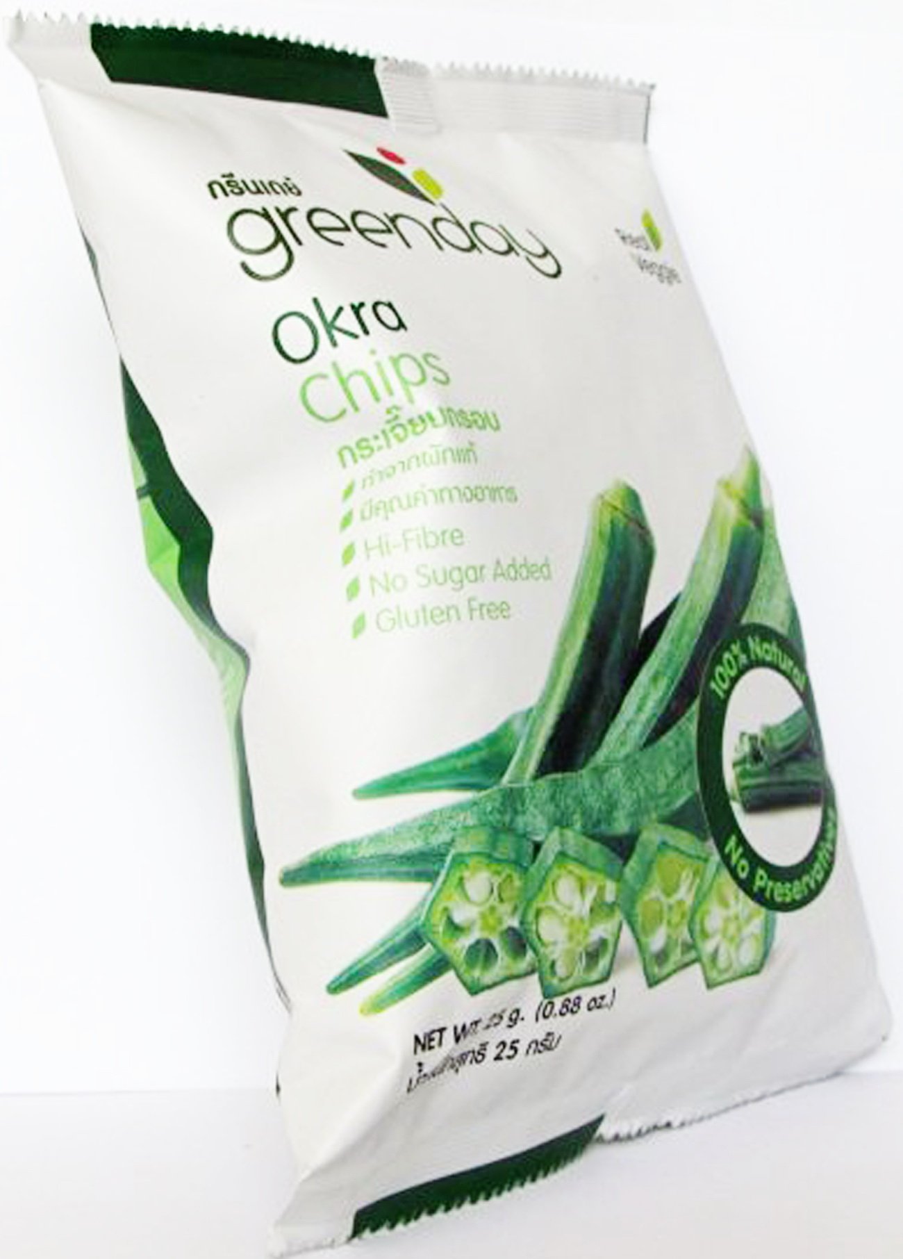 DINH THANH DUYbamix slicesy Green Day Thai Snack Okra Chips, Real Vegetable, 25 Gram : Amazon
