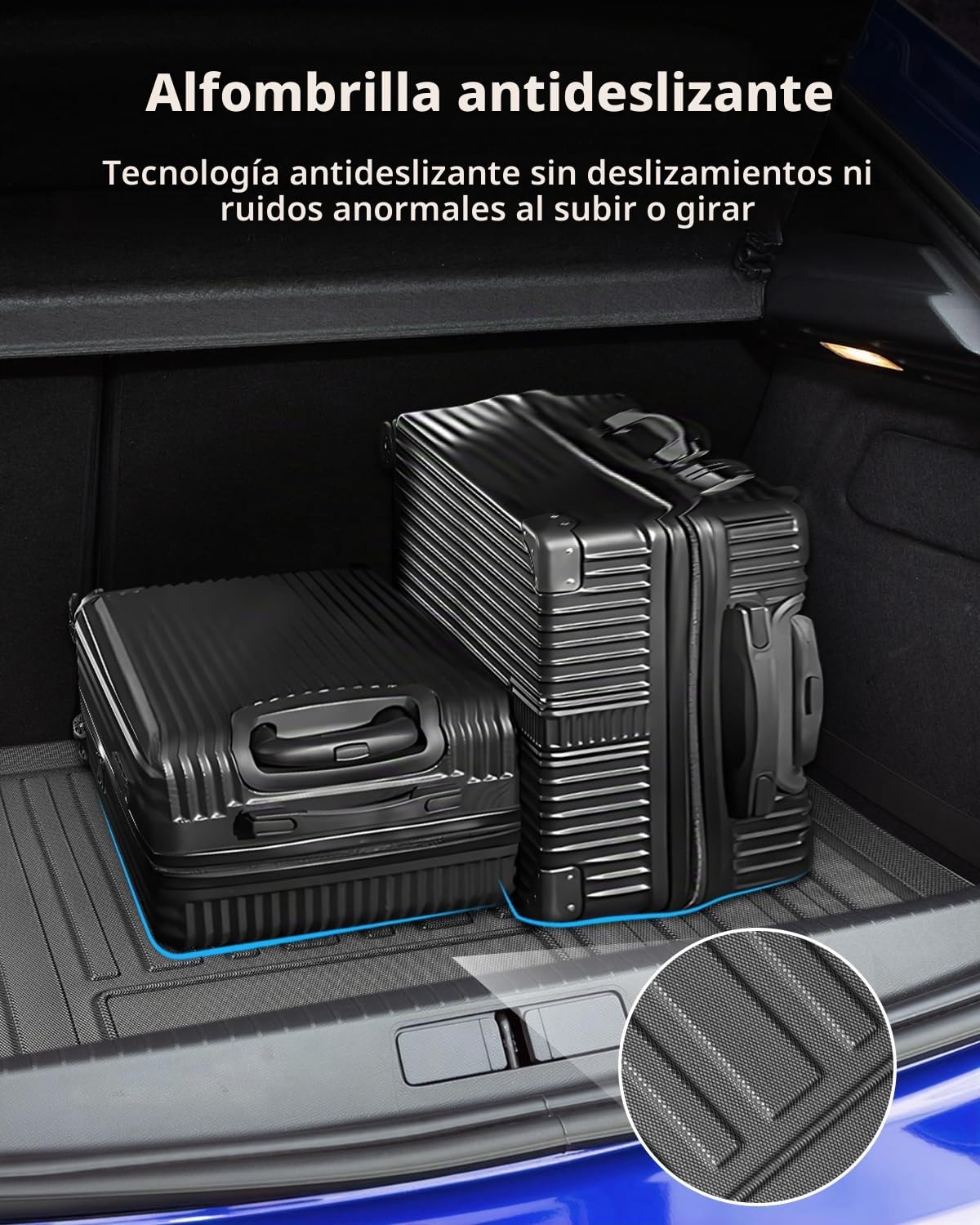 TPE Alfombrillas Maletero para Peugeot 208 E-208 2020-2025 | Alfombras Maletero Originales, Protector Maletero Antideslizantes e Impermeables, Funda Maletero con Bordes Elevados