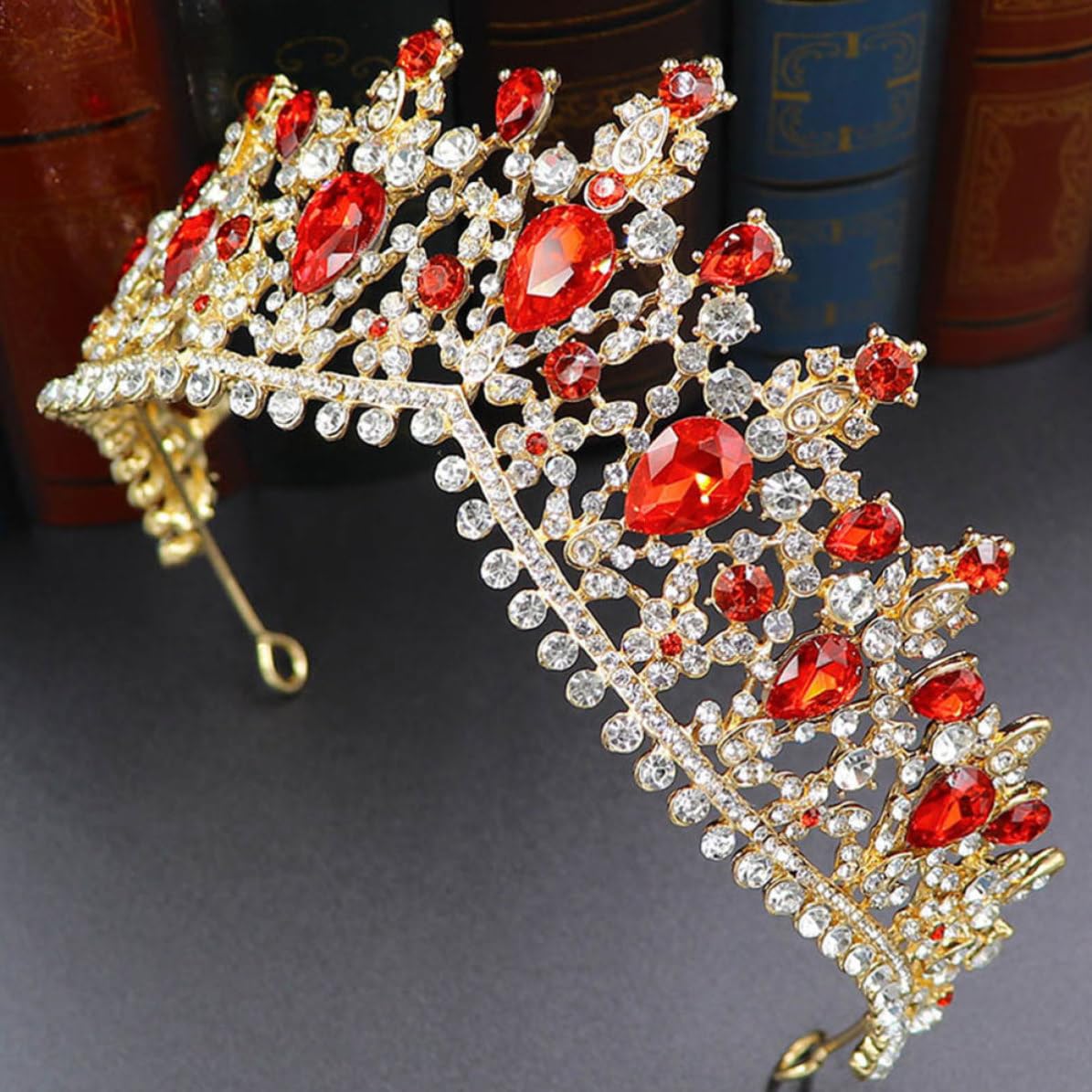Baroque Style Bridal Crown Rhinestones Elegant Wedding Headdress for Women Party and Festival Accessories