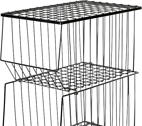 Miniatura 4 de Cesta de frutas y verduras apilable de 4 niveles con ruedas, cesta de frutas de acero al carbono para verduras, frutas, aperitivos, juguetes,