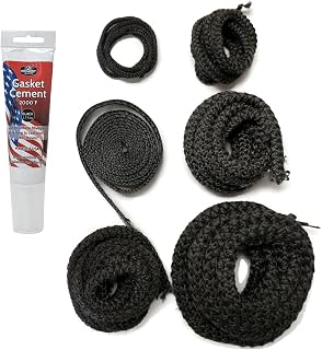 Midwest Hearth GK99 Gasket Kit for Vermont Castings Dutchwest Sequoia Wood Stoves - Graphite Fiberglass Replacement, Made in USA