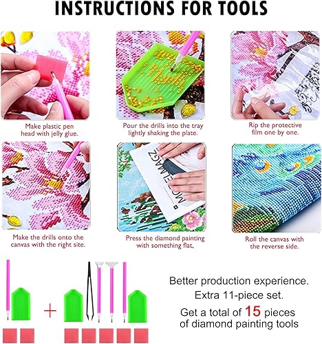 Miniatura 2 de KS Kit de pintura de diamantes de Halloween para adultos, 5D, calabaza, fantasma, diamantes, kits de arte para decoración de pared del hogar, 20 x