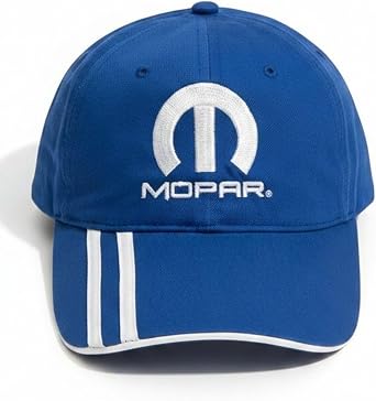 Mopar Omega White Stripes Cotton Cap for Men | Mens Hat | Trucker Hat