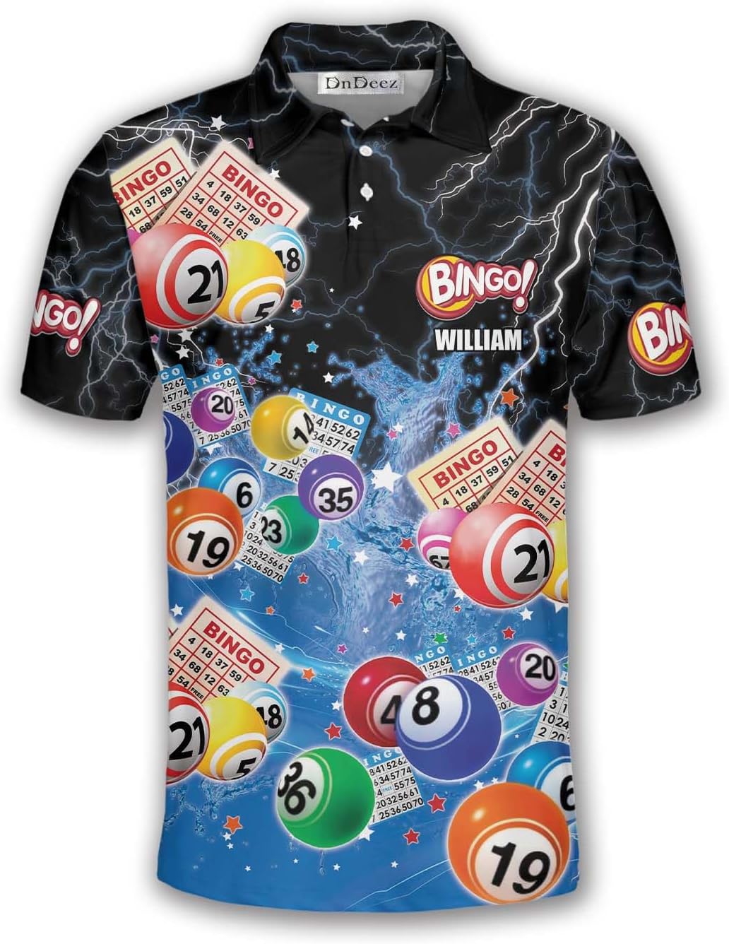Custom Bingo Shirts, Personalized Bingo Polo Shirts, Sizes S - 5XL