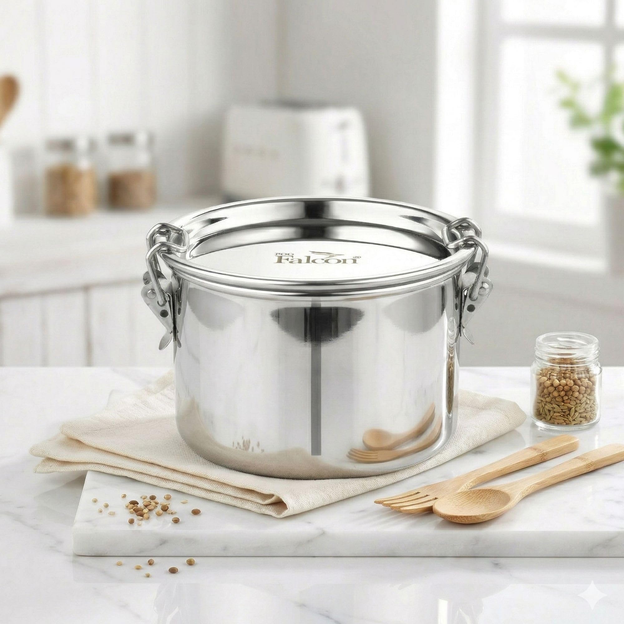 PDDFALCON Stainless Steel Lunch Box - Leakproof & Airtight -3
