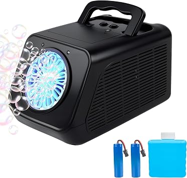 Bubble Machine Rotating Bubble Maker for Kids - 20000+ Big Bubbles Per Minute Bubbles for Toddlers 1-3| Rechargeable Atomatic Bubble Blower for Indoor Outdoor Party Weeding