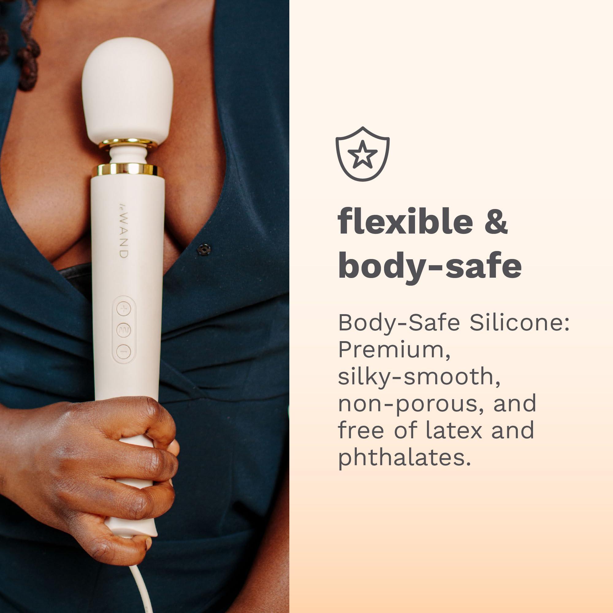 Amazon.com: Le Wand Plug-in Wand Vibrator - Vibrating Wand Massager - Cream  : Health & Household