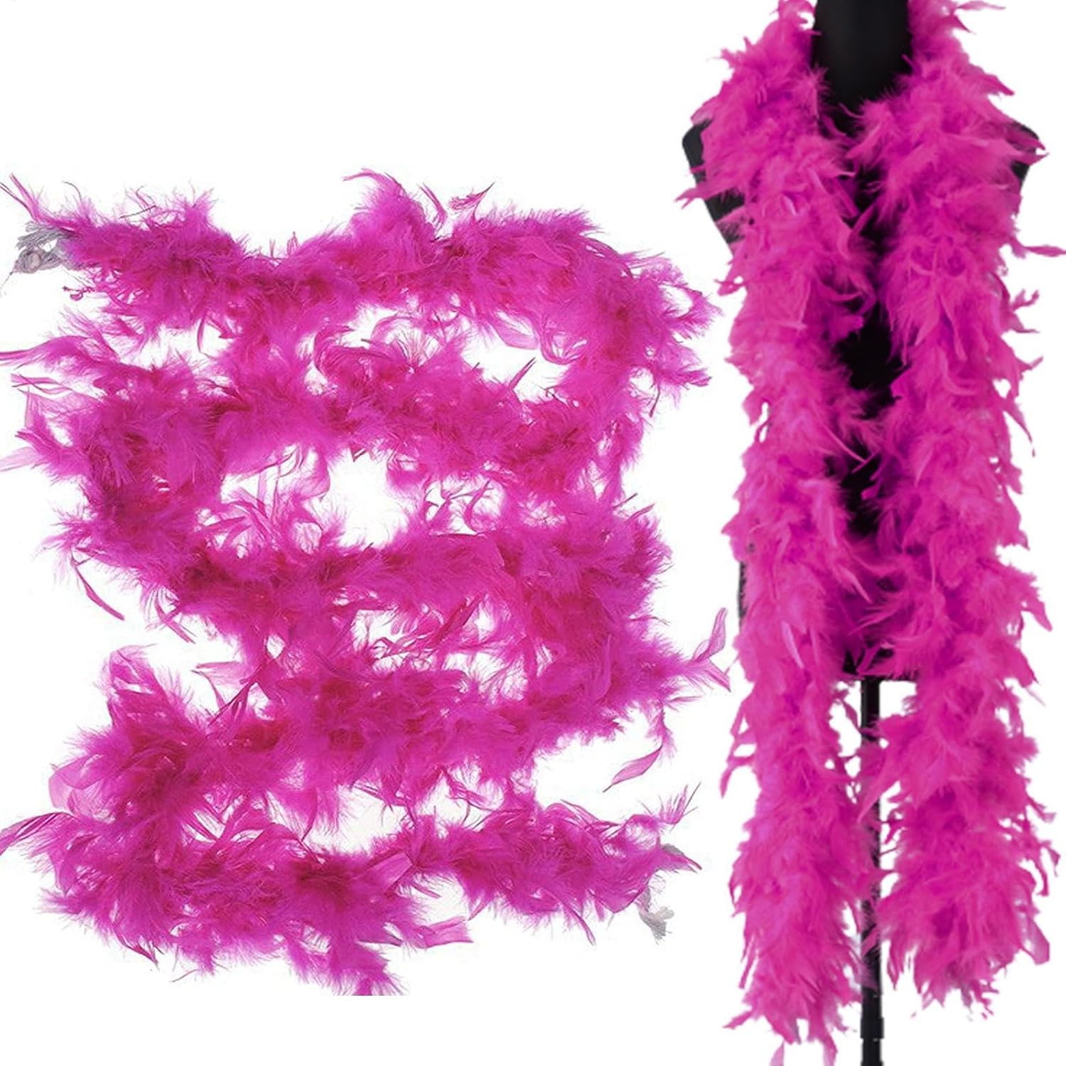 Fantasía plumas, ganso blanco boa de plumas 2 favores yardas para el partido, Craft niños y disfraces, baile, boda, halloween, traje ZUCKER® - México