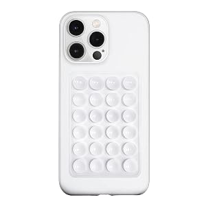 Anteel Silicone Suction Phone Case Mount Silicon Adhesive Phone Accessory for Smartphones Hands-Free Mirror Shower Phone Holder for