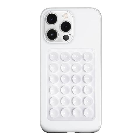 Anteel Silicone Suction Phone Case Mount Silicon Adhesive Phone Accessory for Smartphones Hands-Free Mirror Shower Phone Holder for