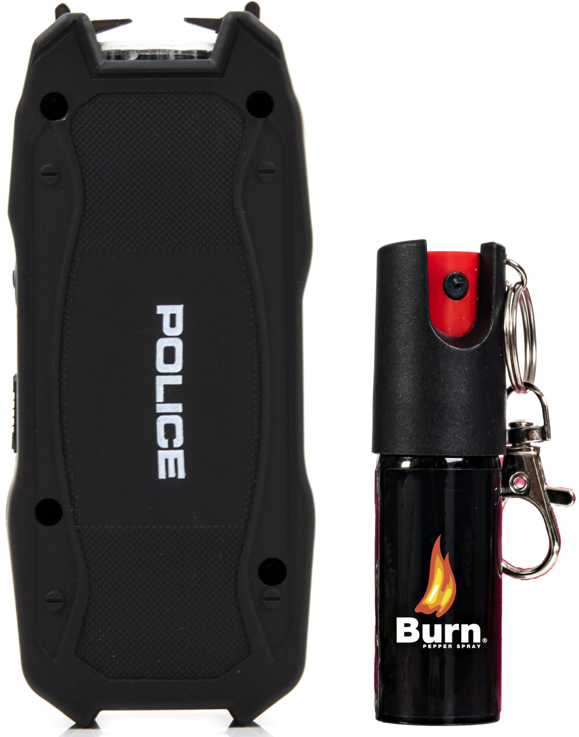 POLICEStun Gun Burn Pepper Spray Combo Women Men Self Defense - 1901 Black