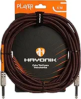 Cabo para Instrumentos Player P10 Textil 5M Marrom Hayonik