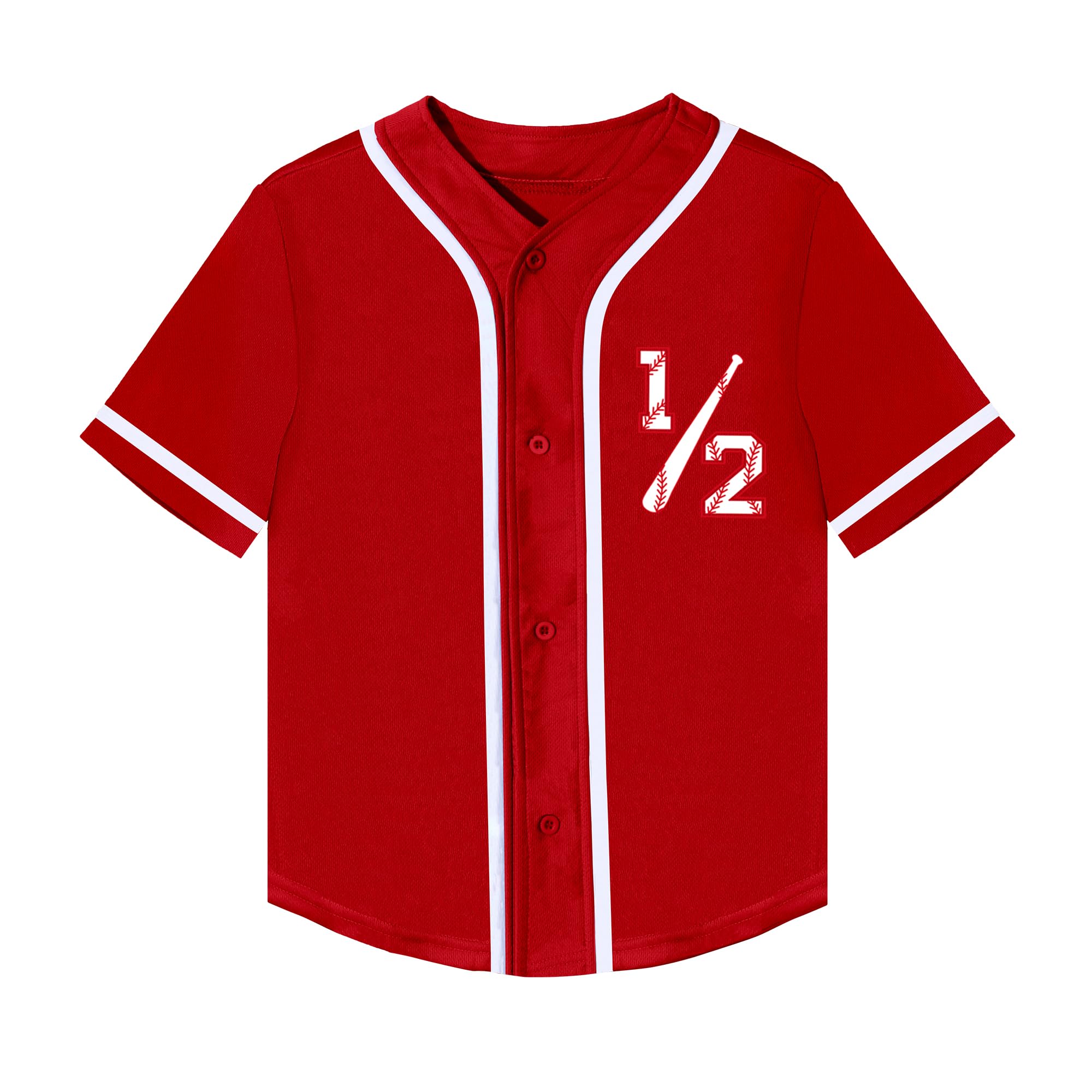Half Birthday Outfit Baby Baseball Jersey with Socks 2 Pcs Suit Toddler Boy Birthday Clothing Red 6 Months