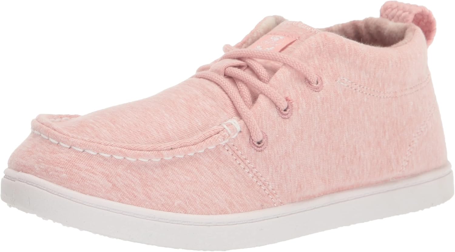 Roxy Girls Minnow Wally Mid Top Slip On Sneaker, Heather RED 223, 4 Big Kid