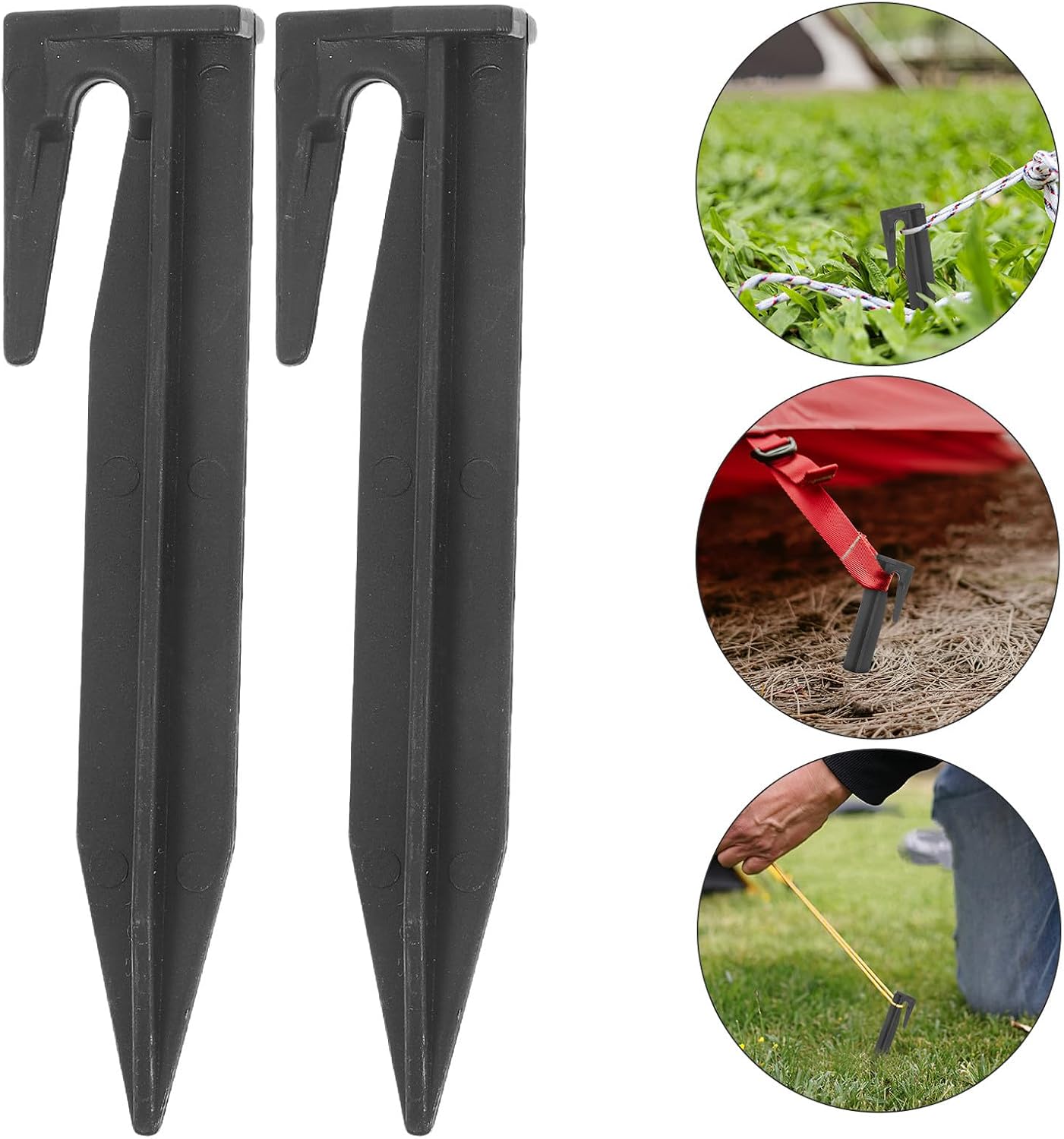 100pcs Outdoor Tent Stakes Ground Pegs Heavy Duty Garden Stakes for Camping Tent Fixing and Windproof Anchoring