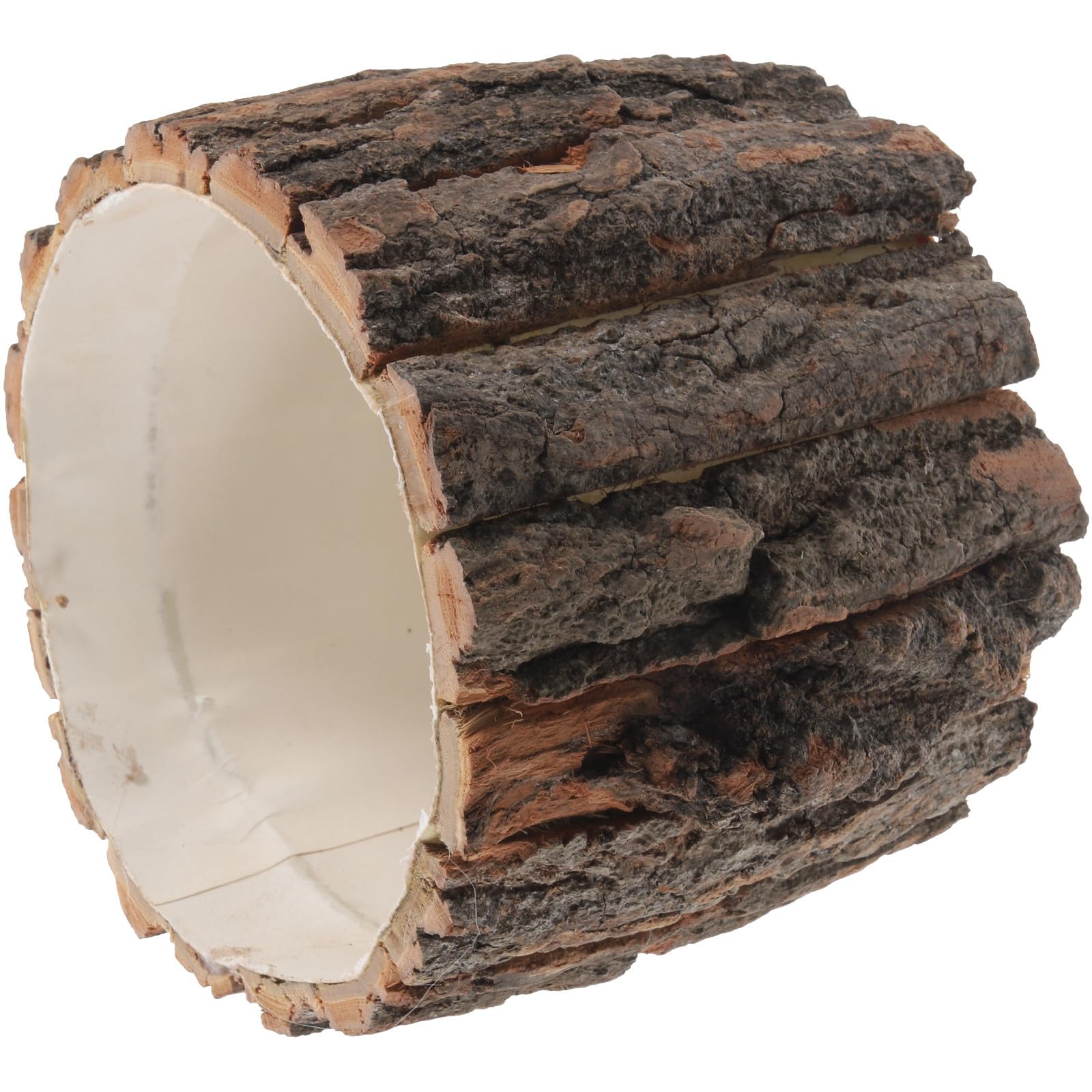 Pot de fleurs en écorce naturelle, grande jardinière bois extérieur 14 cm