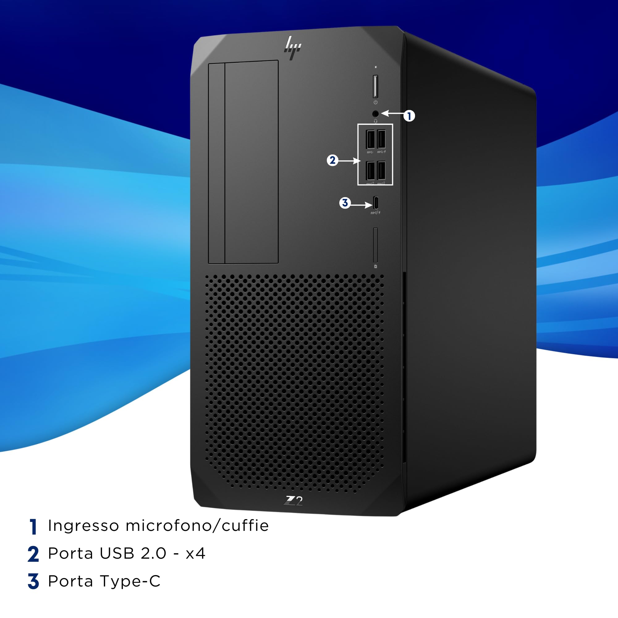 HP Z2 Tower G5 Workstation – Intel i7-10700 8 Core 2.90GHz – Ram 16Gb SSD 512Gb – GTX 1070 8GB – Pc Desktop Pronto all'uso con Windows 11 Pro (Ricondizionato)