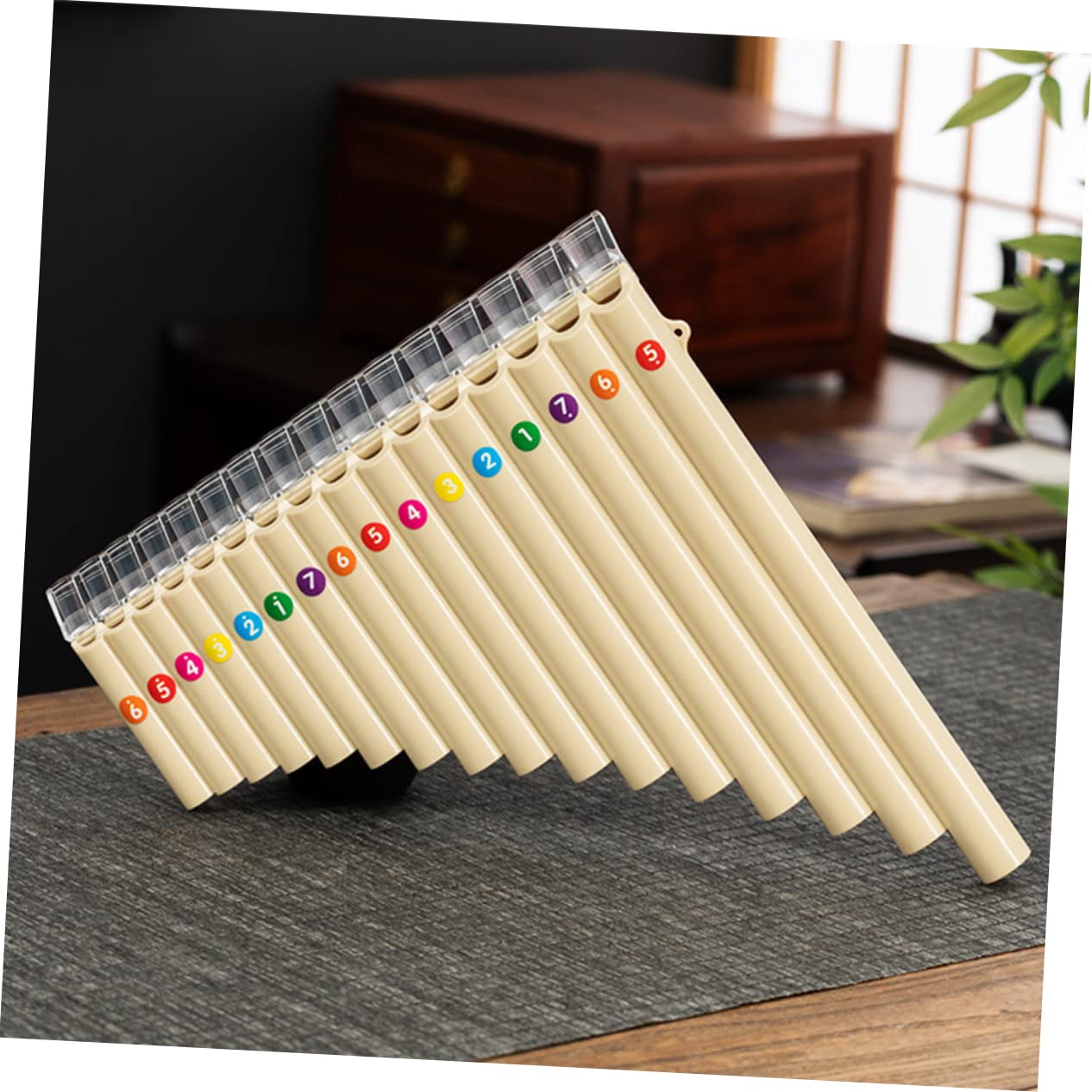 BESTonZON Percussion Musical Instrument Parts 8pcs Pan Flute Note Stickers Safe Material for Beginners
