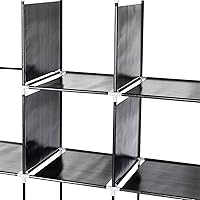 Vista 161 de 67" Portable Wardrobe Closet, Wardrobe Closet for Hanging Clothes with 2 Hanging Rods, 12 Clothes Storage Organizer Shelves, Non-Woven Fabric Grey