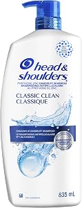 Shampoing Head & Shoulders Anti-Pelliculaire, 1% Pyrithione Zinc, contrôle des pellicules, nettoyage classique, hydratant, usage quotidien, parfum frais, 835 ml