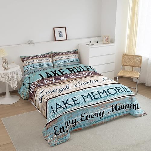 Miniatura 2 de Homewish Juego de edredón rústico de granja tamaño Queen para adultos, mujeres, hombres, adolescentes, decoración de dormitorio, juego de edredón