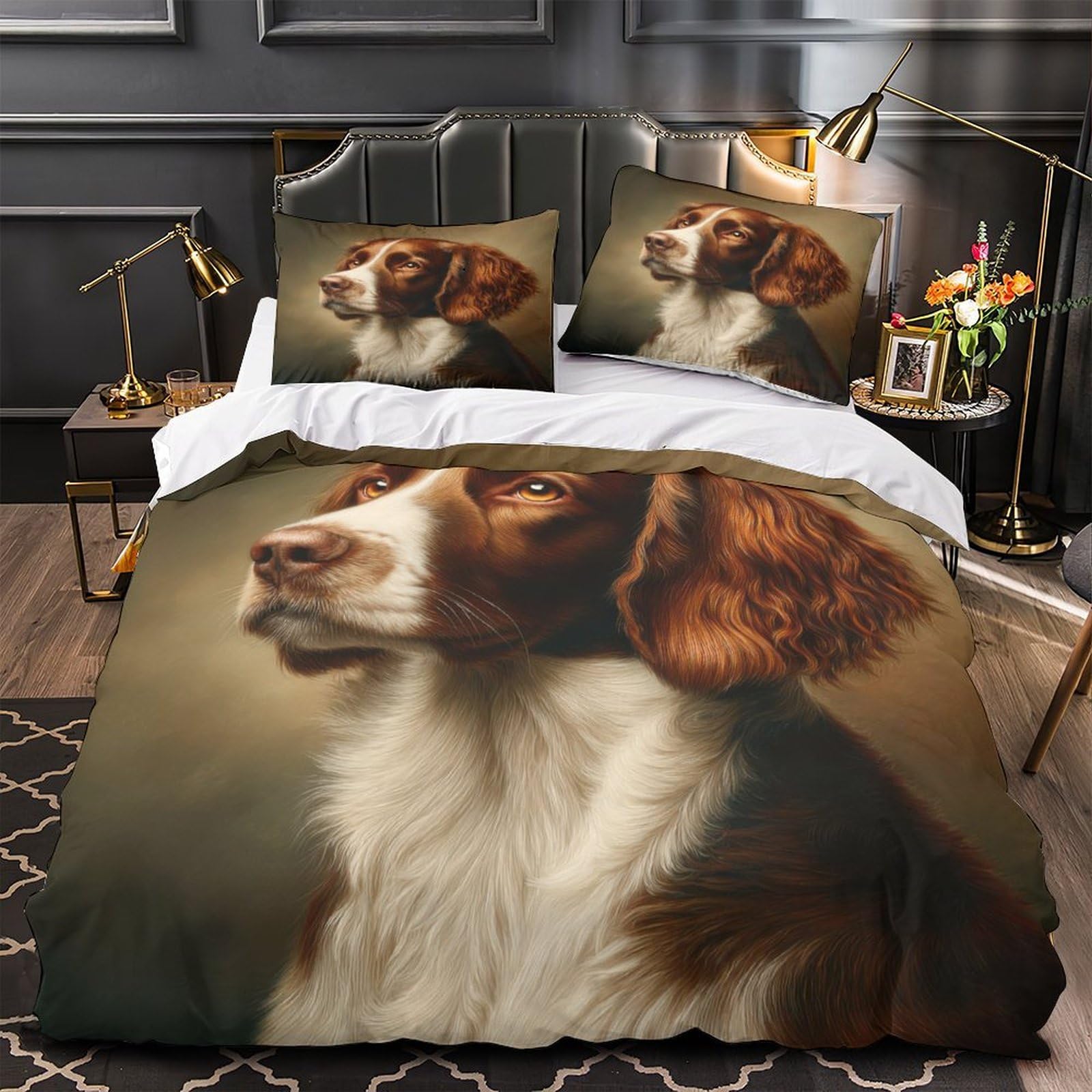 Empreinte de patte de chien housse de couette king pour créer un cocon douillet à la maison