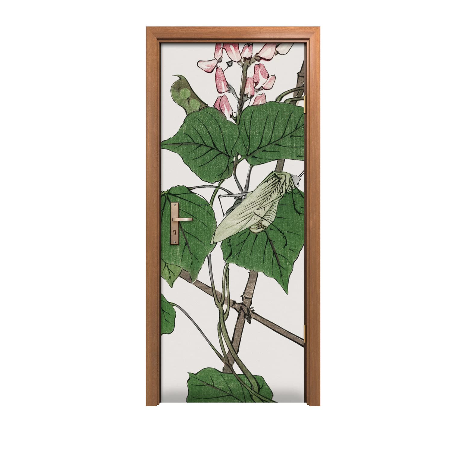 Autocollant de porte motif nature pour transformer votre salon en un jardin d'intérieur