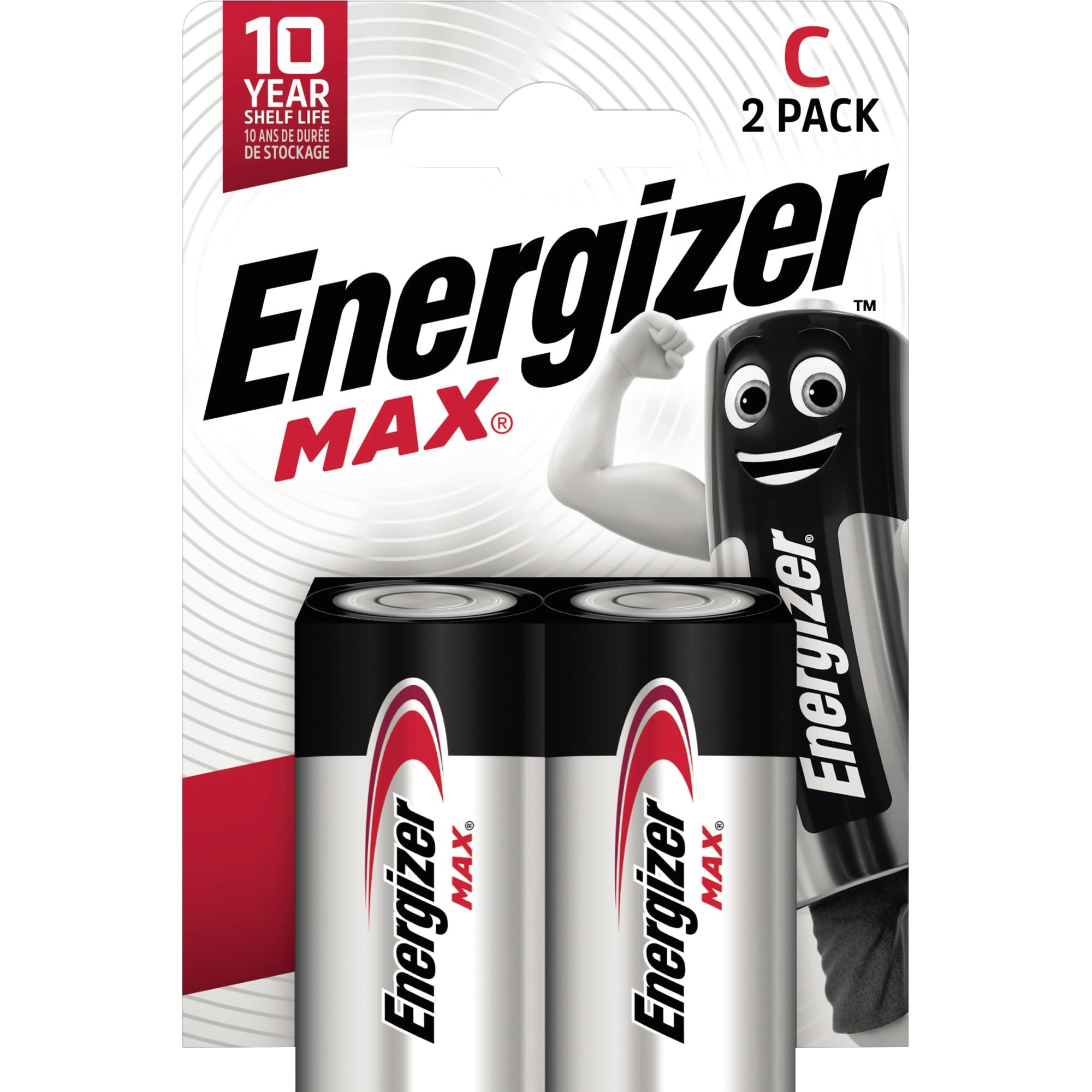 Energizer Max Alkaline Batterie, C-Größe (LR14) – 2er-Pack
