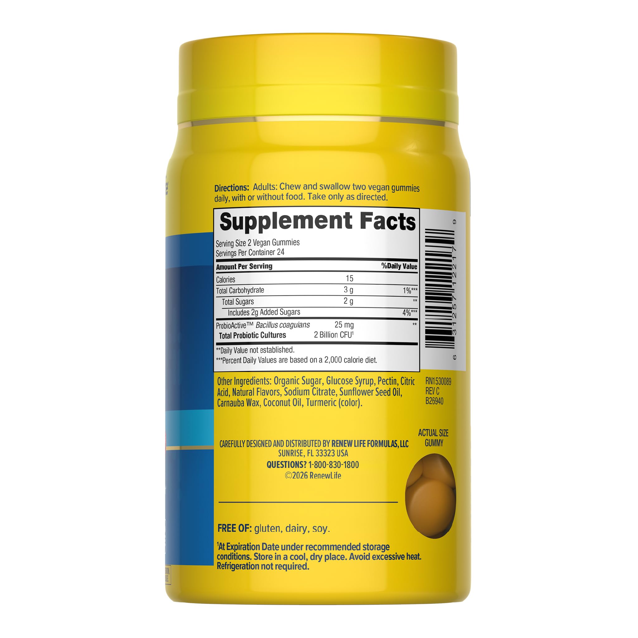 Renew Life Ultimate Flora Extra Care Probiotic Gummies 2 Billion CFU — Amazon image 2