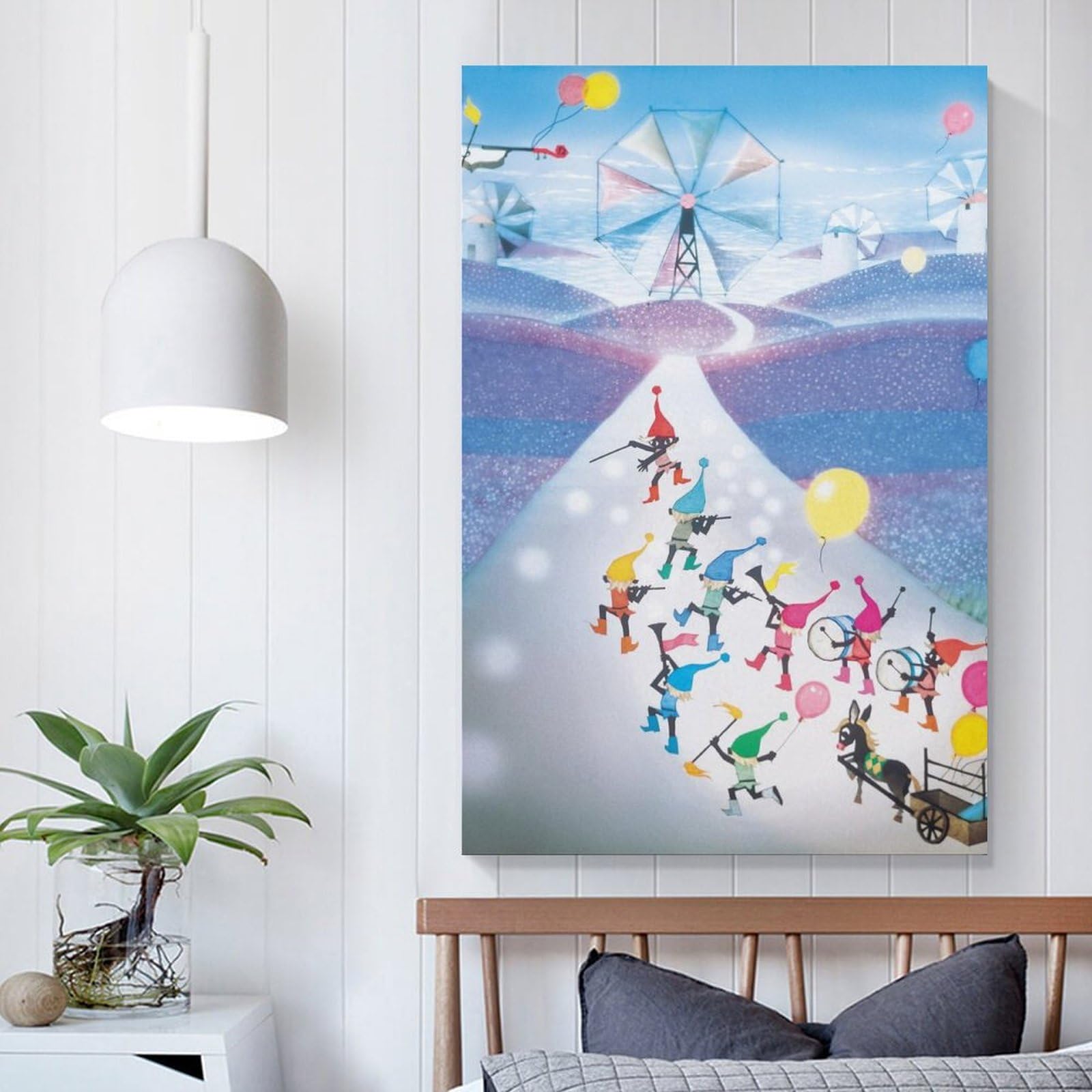 Amazon.co.jp: 藤城清治 ラベンダー畑の夢 絵画 ポスター 工芸品の装飾