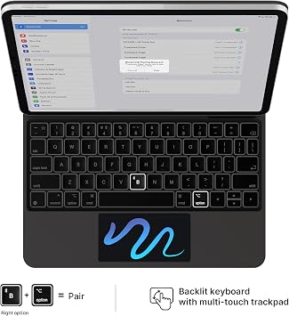 typecase Edge Slim Magnetic Backlit Keyboard Case for iPad 10th Generation (10.9-inch, 2022) - Wireless Cover with Keypad & Multi-Touch Trackpad Compatible with Apple iPad 10 Gen 10.9