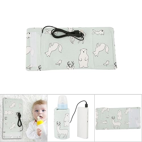 Miniatura 5 de Calentador de biberones USB para bebés, portátil, con dibujos animados, botella de leche, calentador de viaje, calentador portátil para calentar