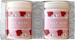 Punati Home Fragrance Odor Absorbing Gel - Air Freshener Absorbs and Eliminates Odors in Bathrooms, Cars, Boats, RVs - Made with Essential Oils - (Lily Rose, Pack of 2)